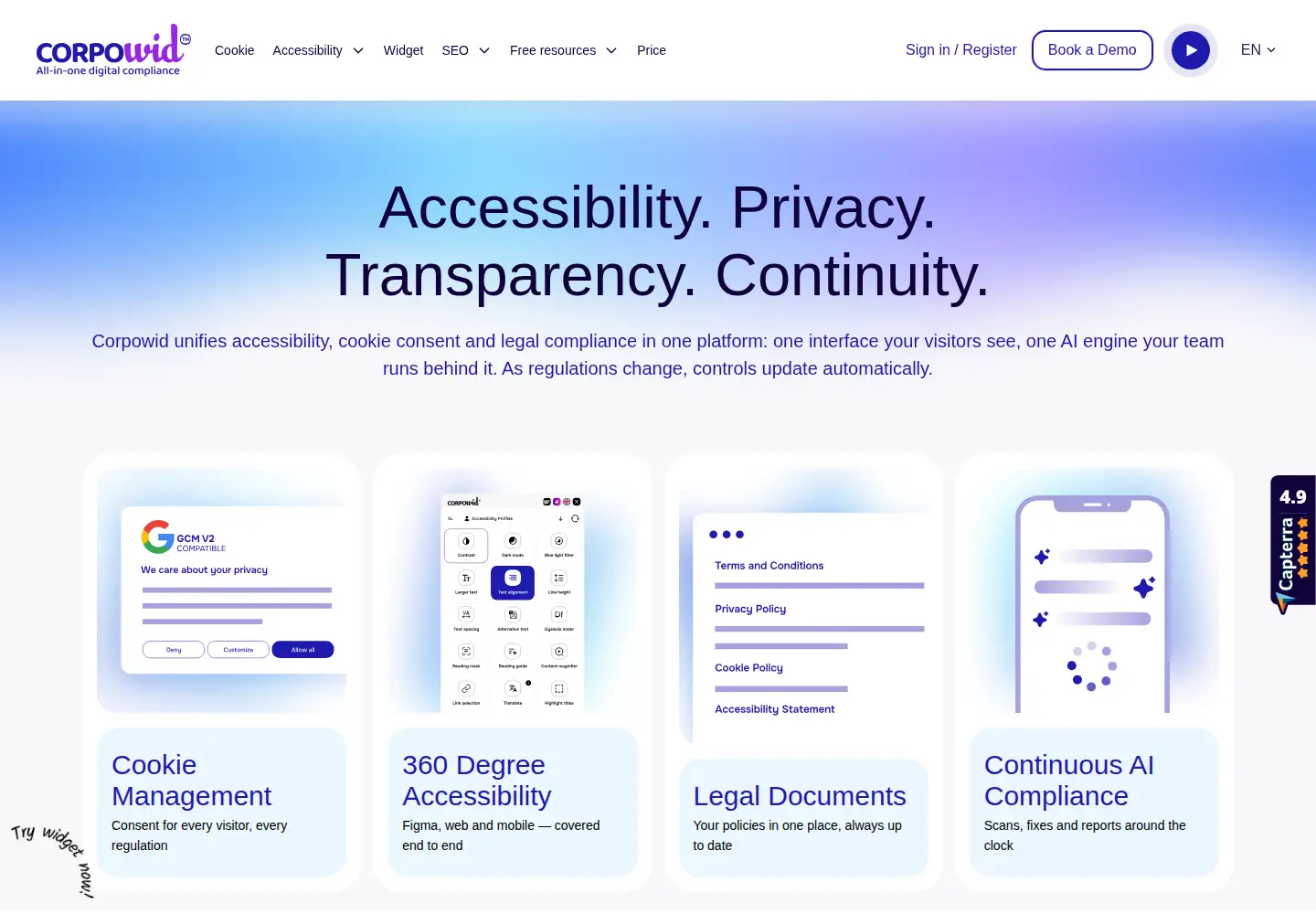 Screenshot of corpowid.ai