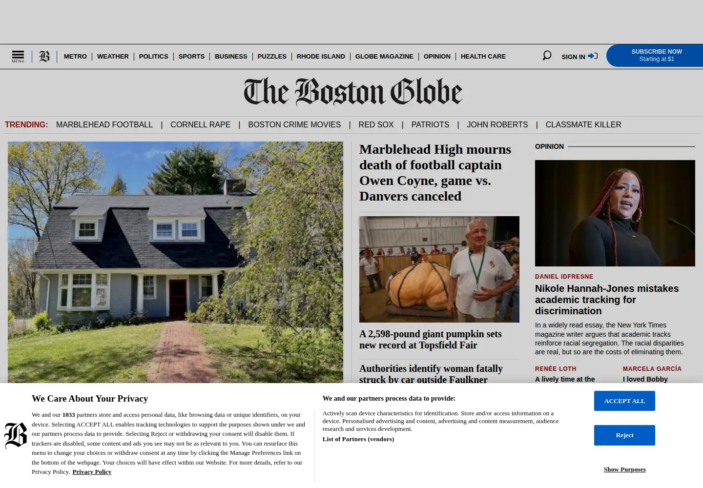 Screenshot of globe.com