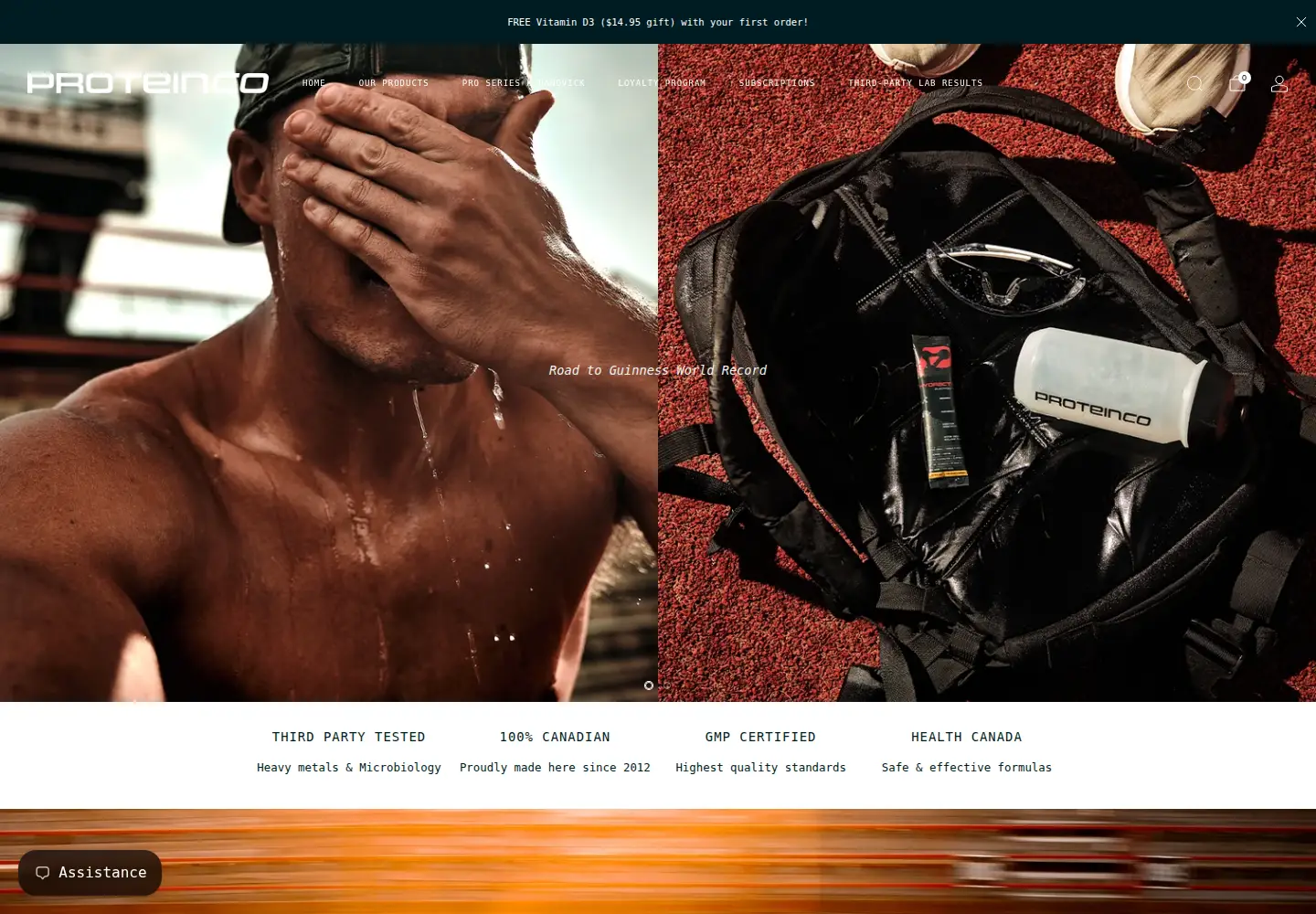 Screenshot of proteinco.ca