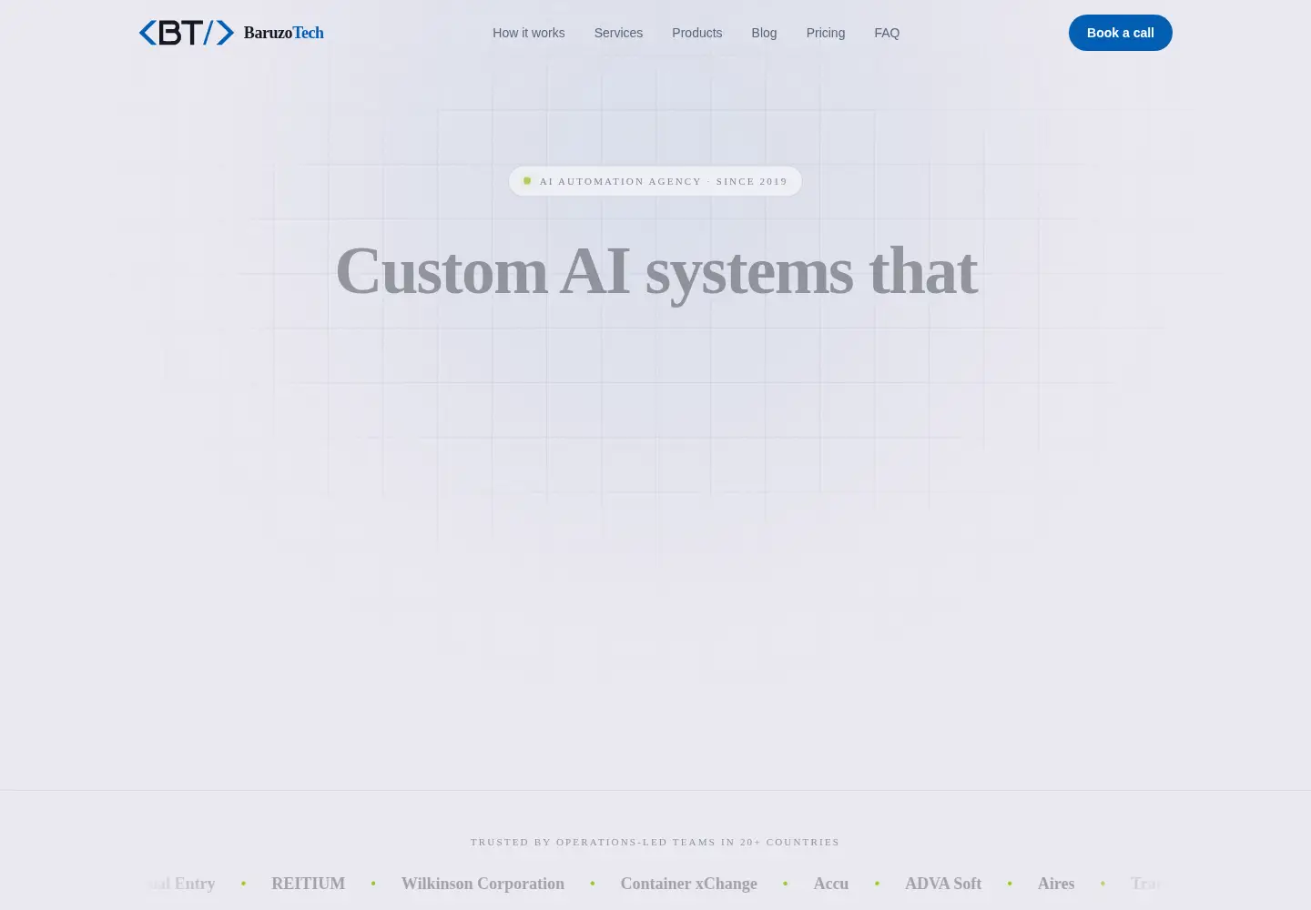 Captured homepage of baruzotech.com in the current scan