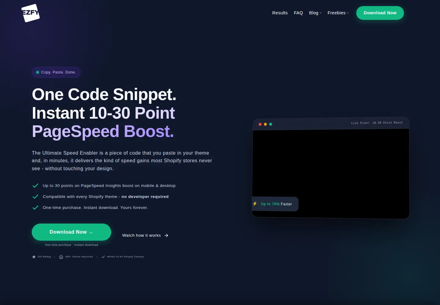 Screenshot of ezfycode.com