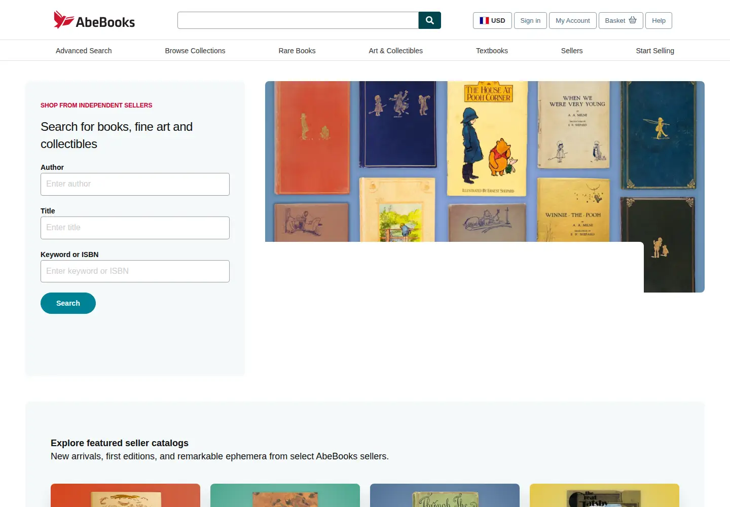 Screenshot of abebooks.com