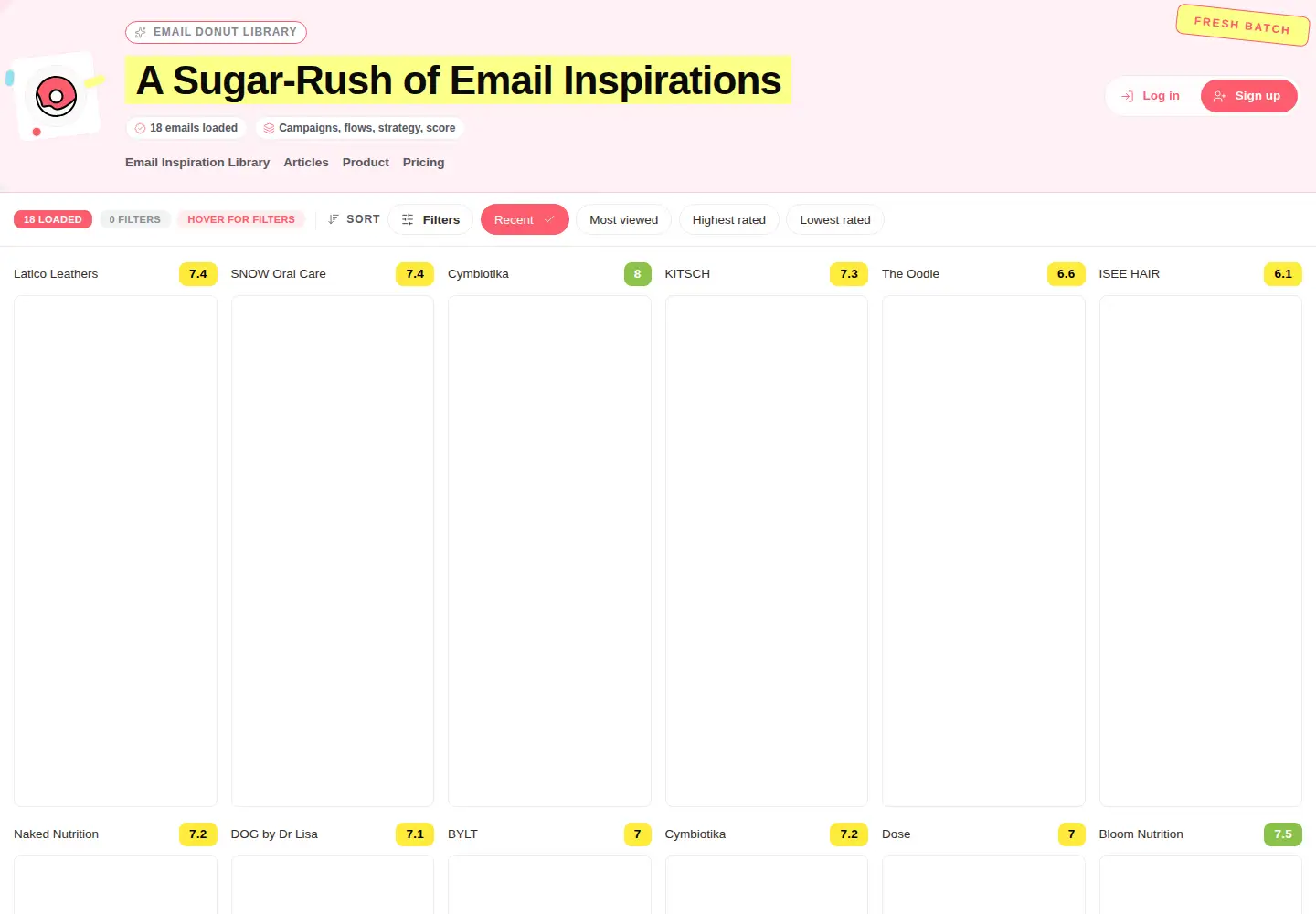 Captured homepage of emaildonut.com in the current scan