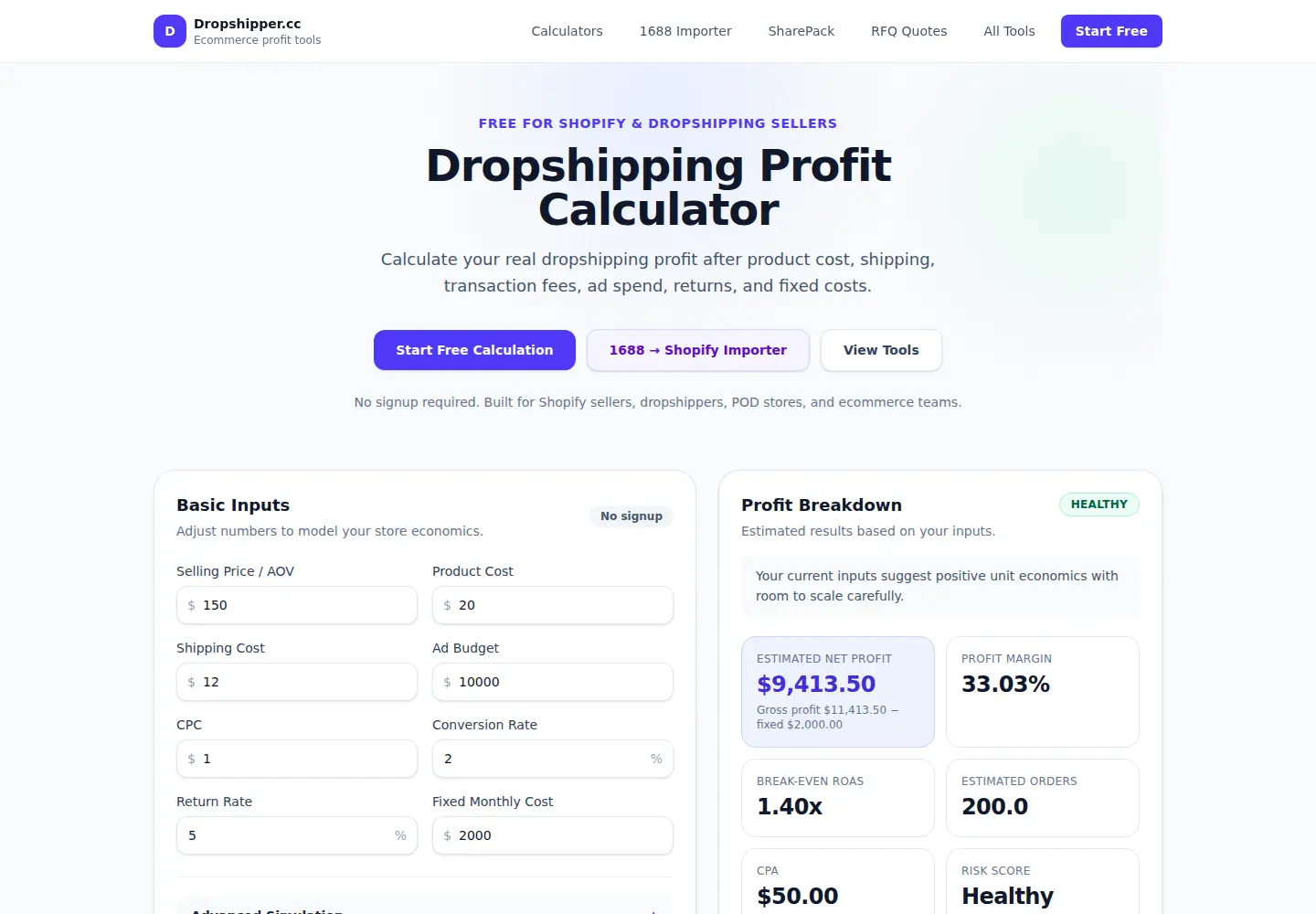Screenshot of dropshipper.cc