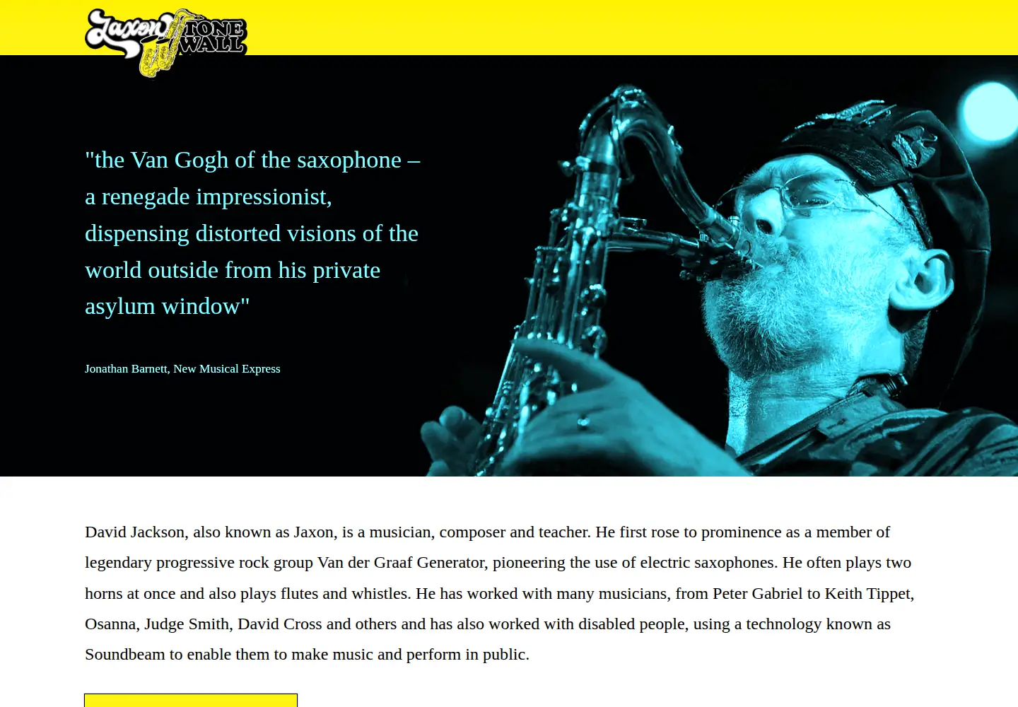 Captured homepage of jaxontonewall.com in the current scan