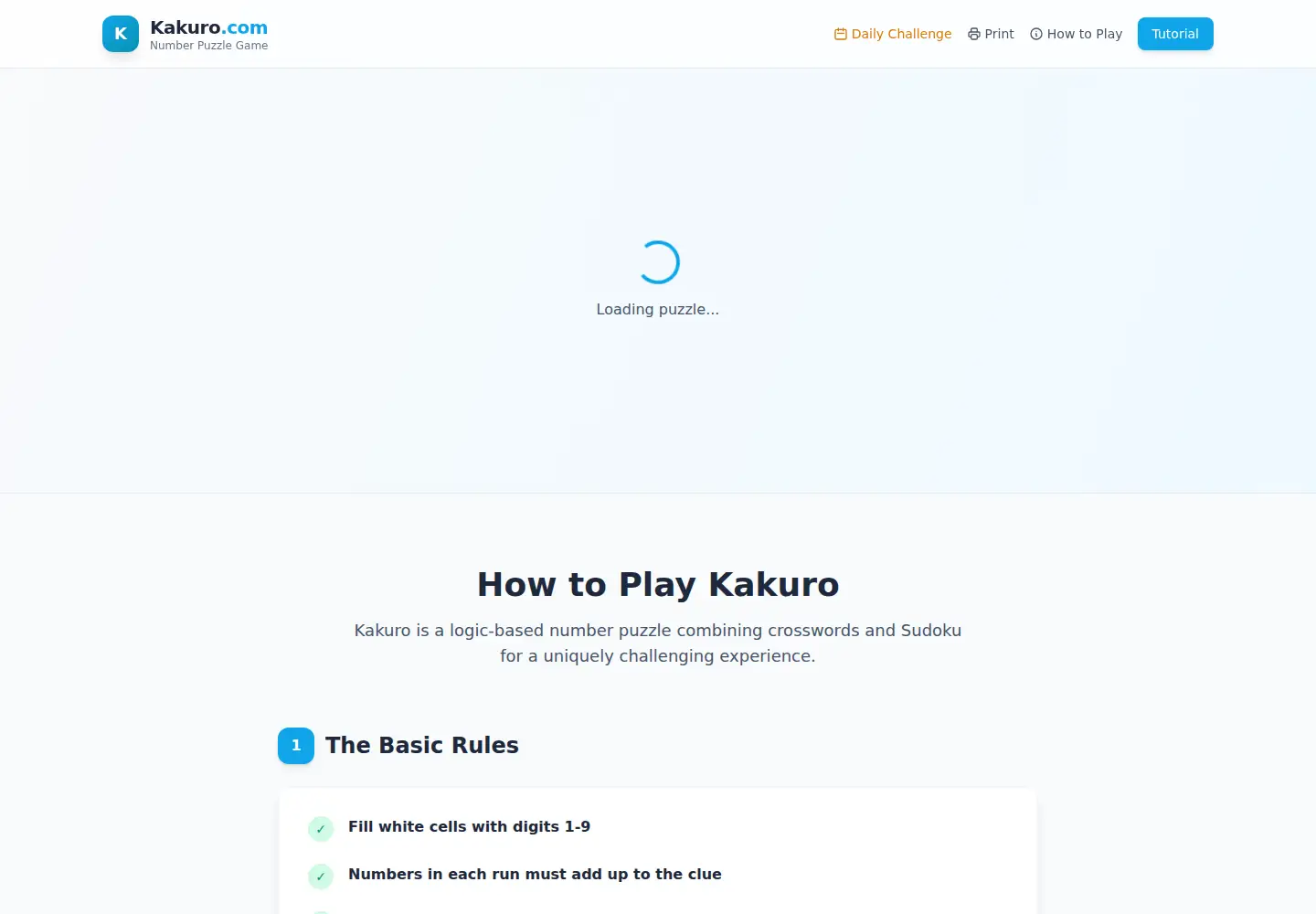 Captured homepage of kakuro.com in the current scan