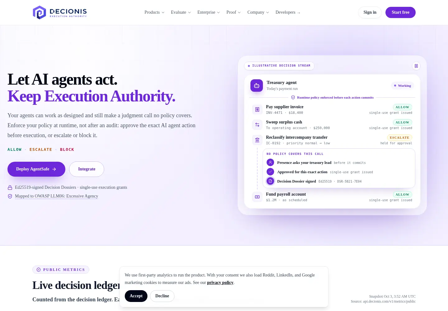Screenshot of decionis.com