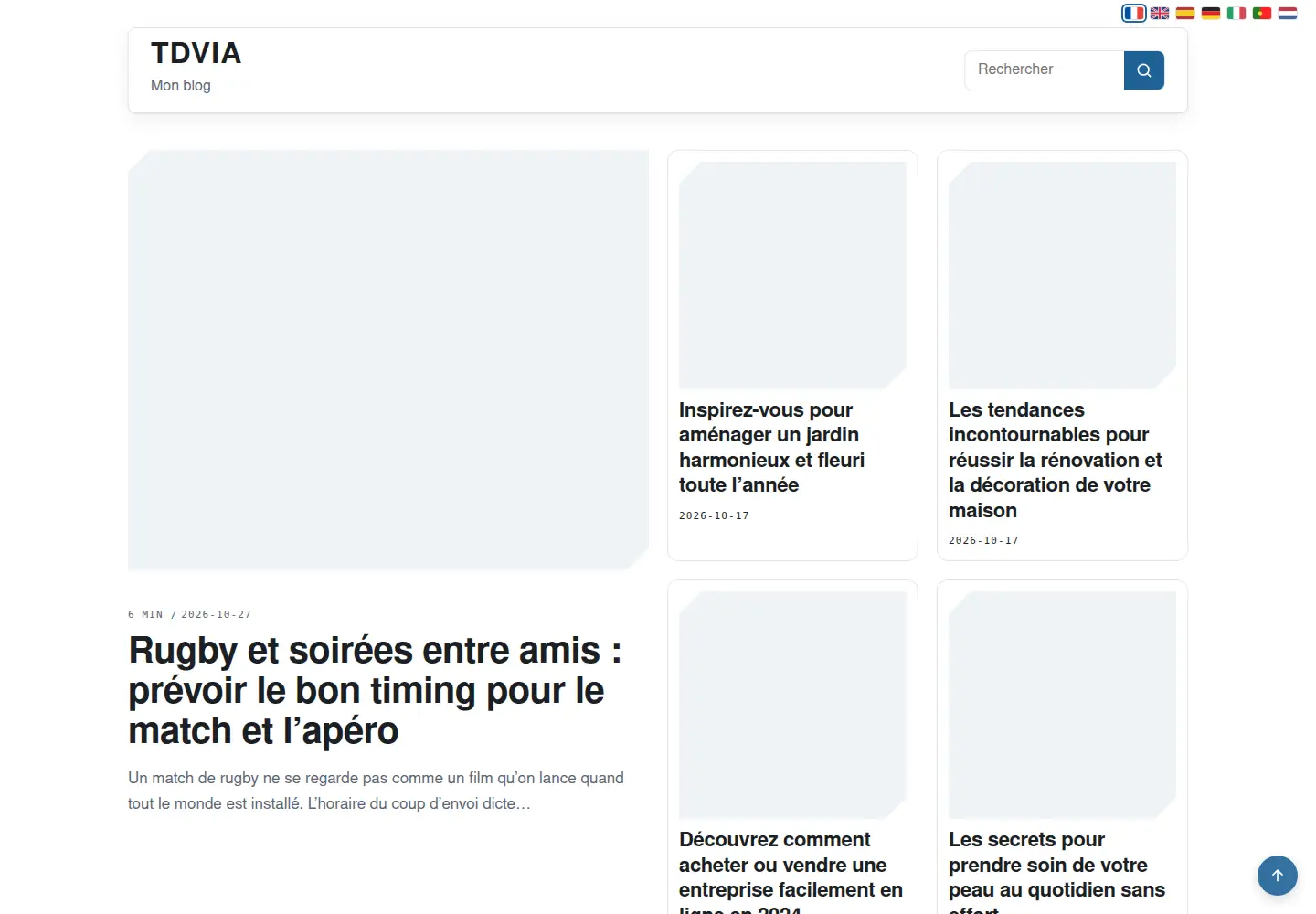 Captured homepage of tdvia.org in the current scan