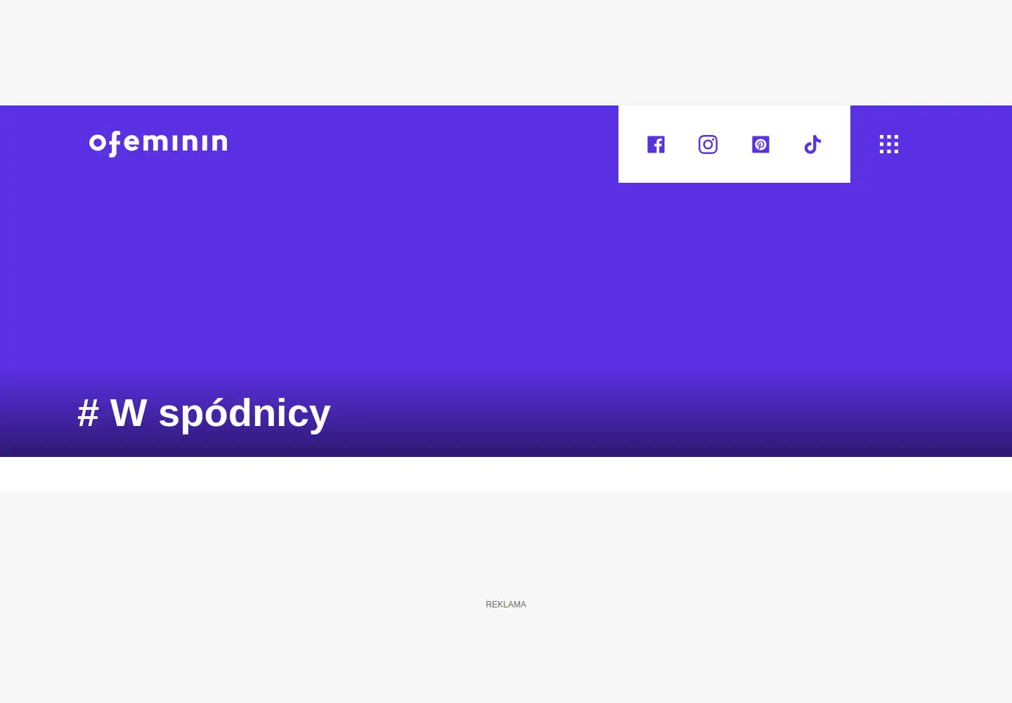 Screenshot of w-spodnicy.pl