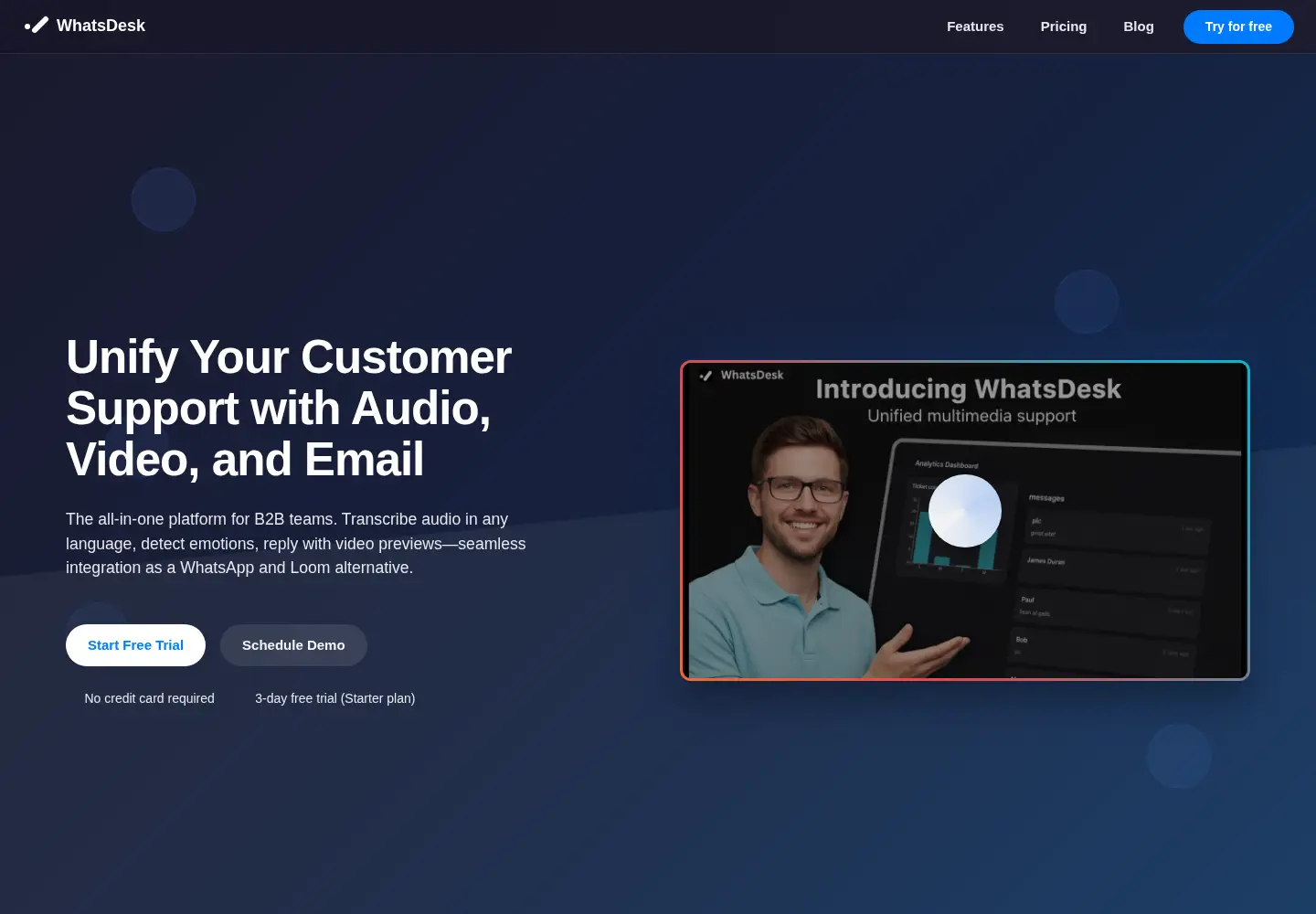 Screenshot of whatsdesk.com
