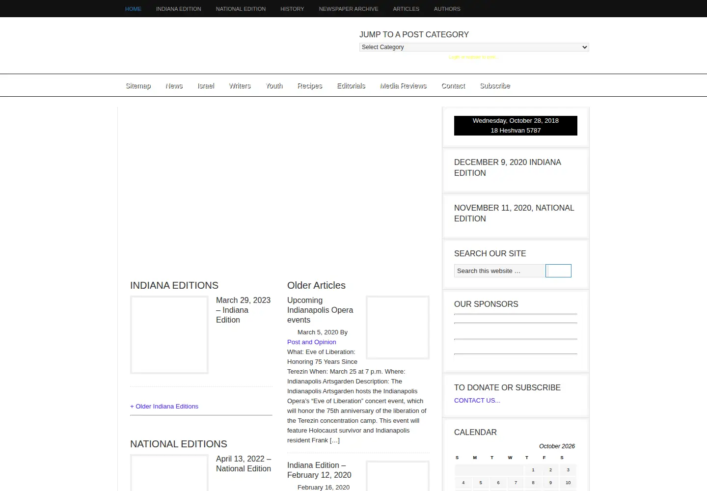 Screenshot of jewishpostopinion.com