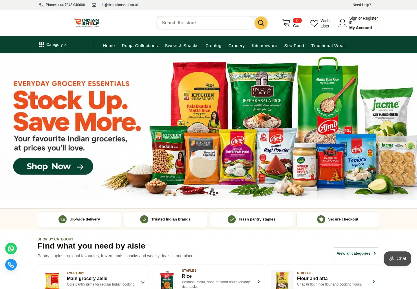 Screenshot of theindianshelf.co.uk