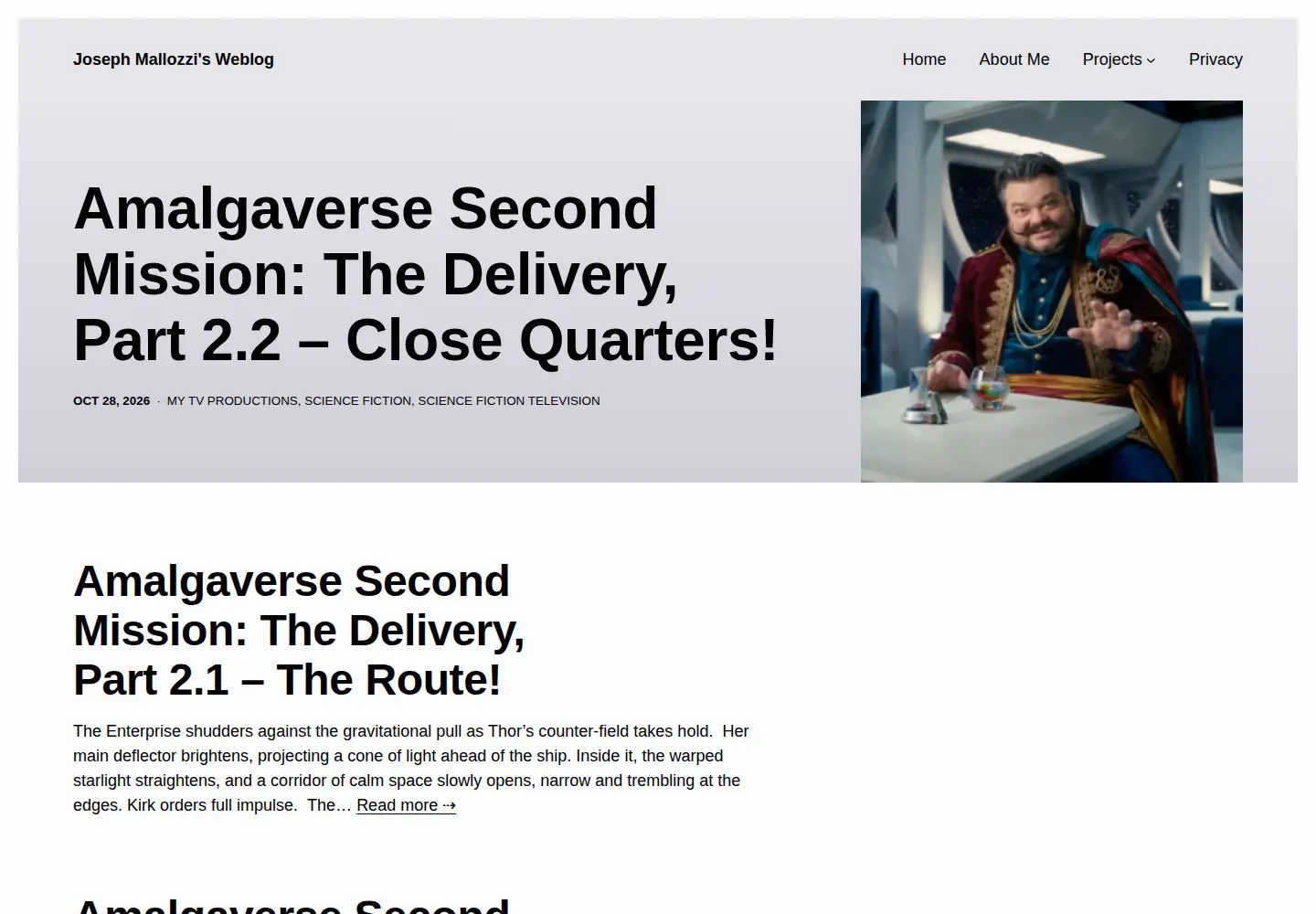 Screenshot of josephmallozzi.com