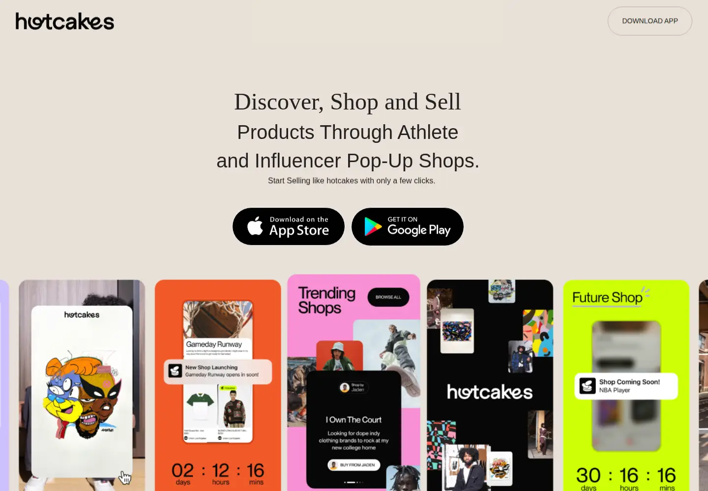 Screenshot of hotcakesapp.com