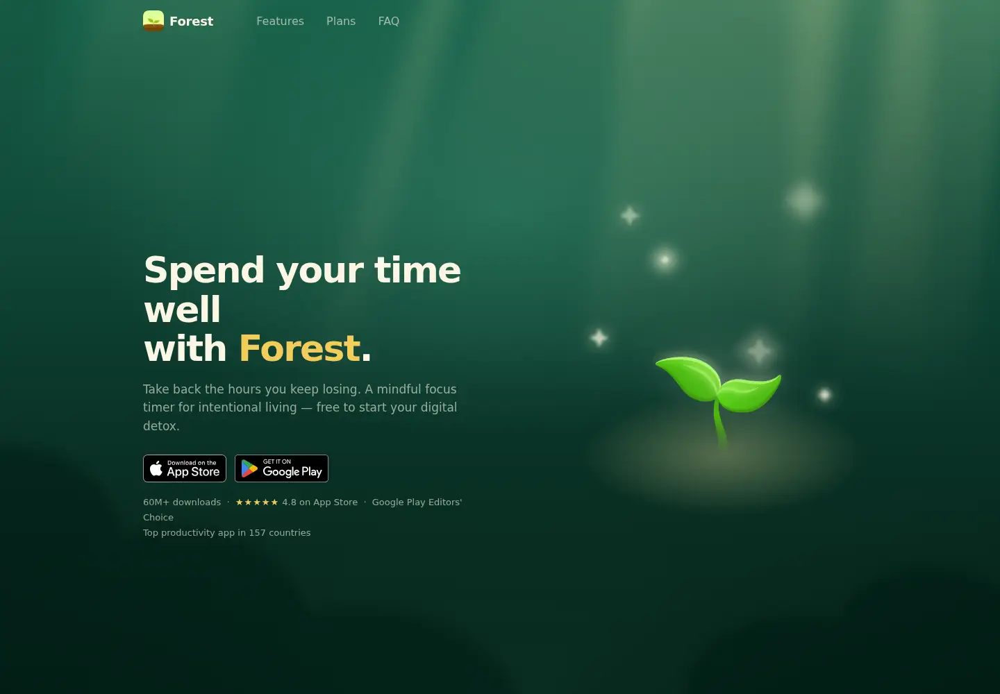 Screenshot of forestapp.cc