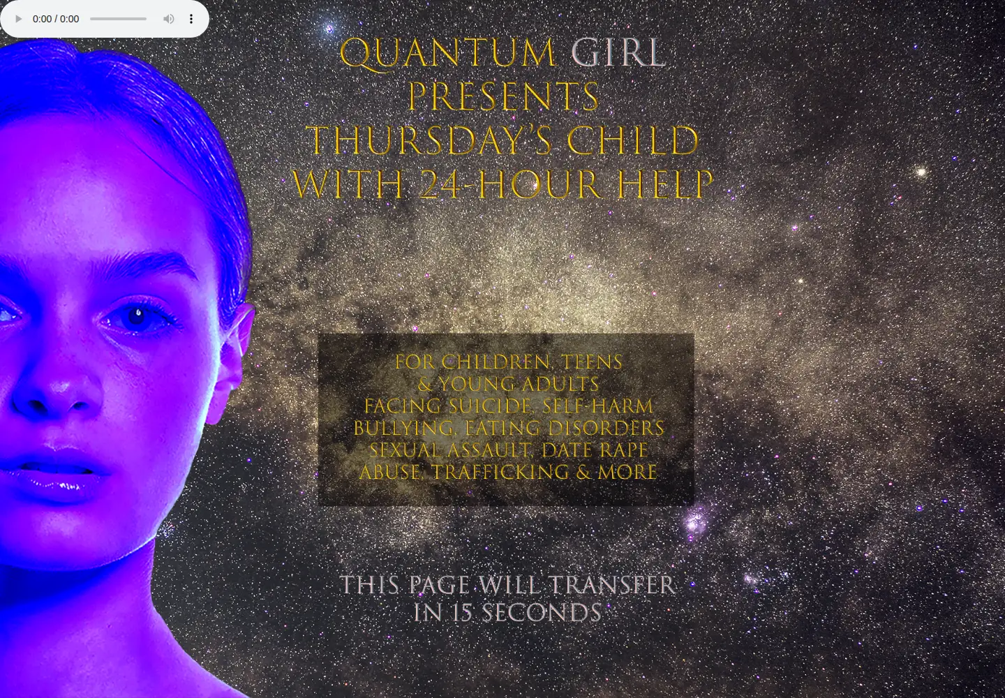 Captured homepage of thursdayschild.org in the current scan