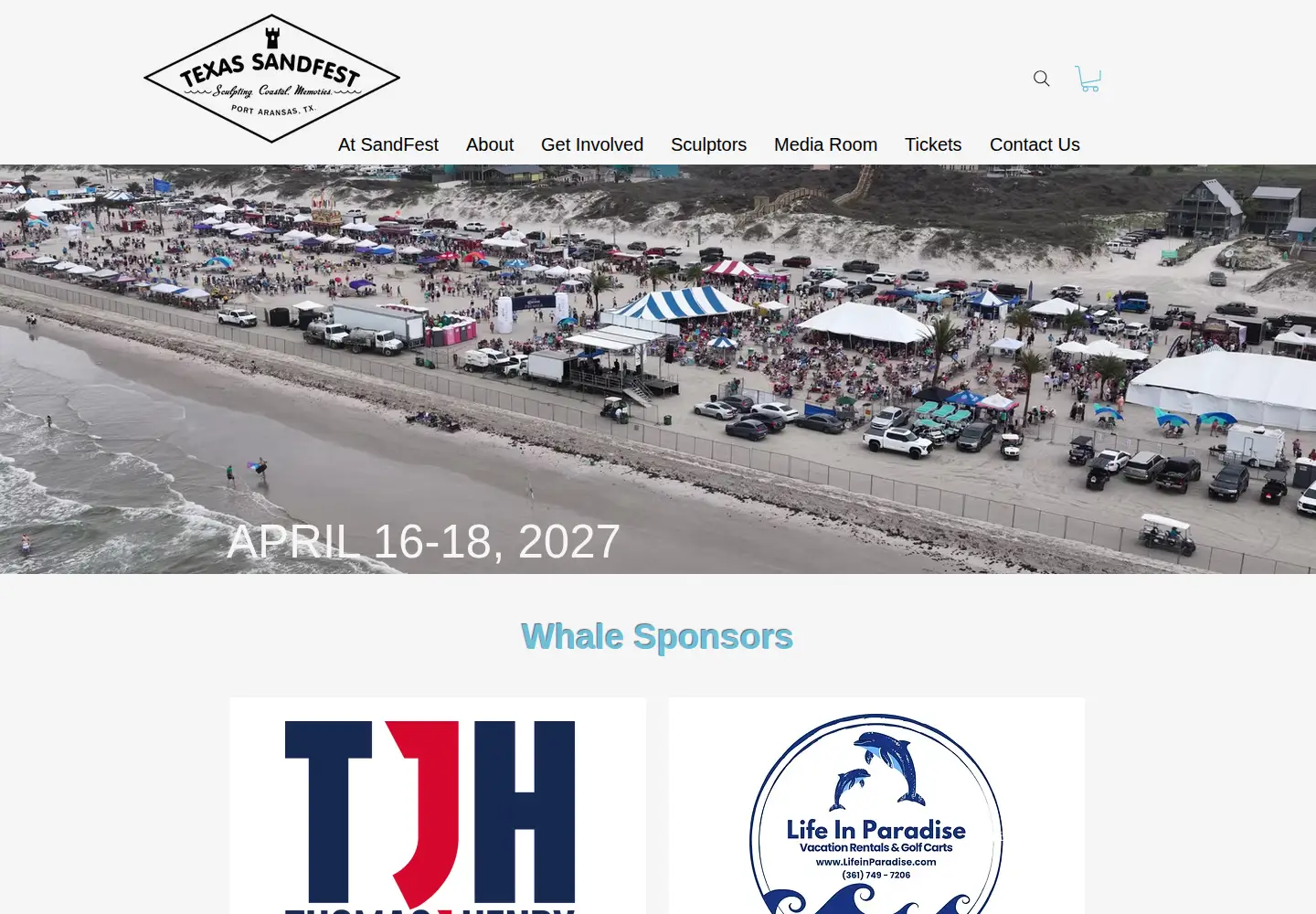 Screenshot of texassandfest.org