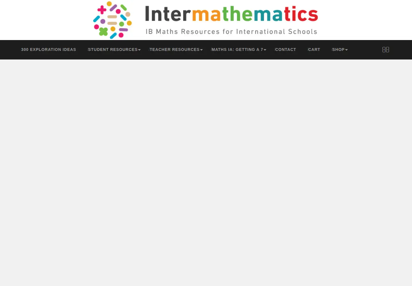 Captured homepage of ibmathsresources.com in the current scan