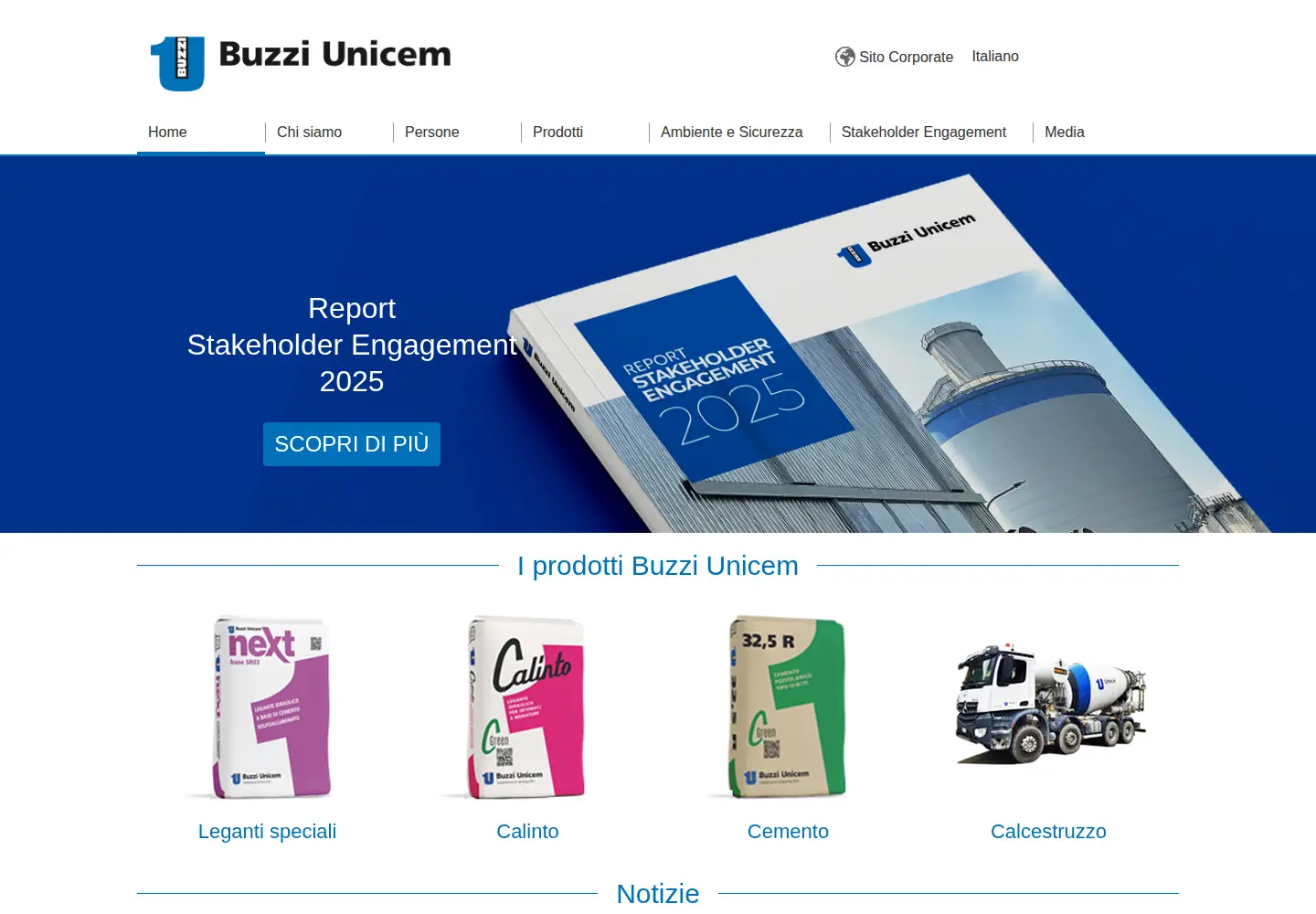 Screenshot of buzziunicem.it