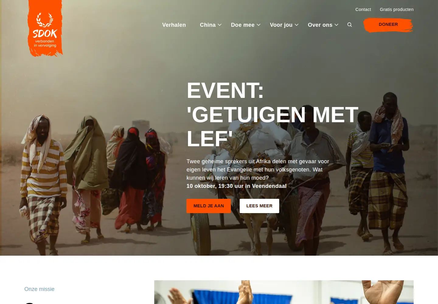 Captured homepage of sdok.nl in the current scan