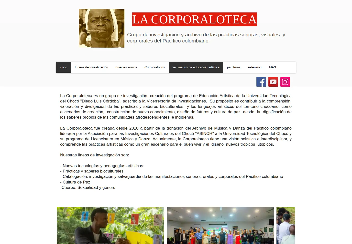 Screenshot of corporaloteca.com