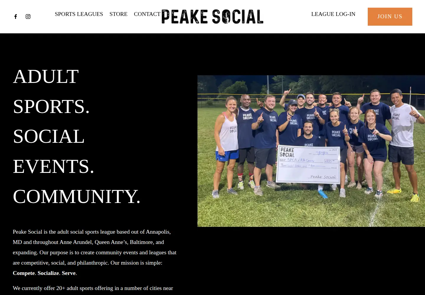 Screenshot of peakesocial.com