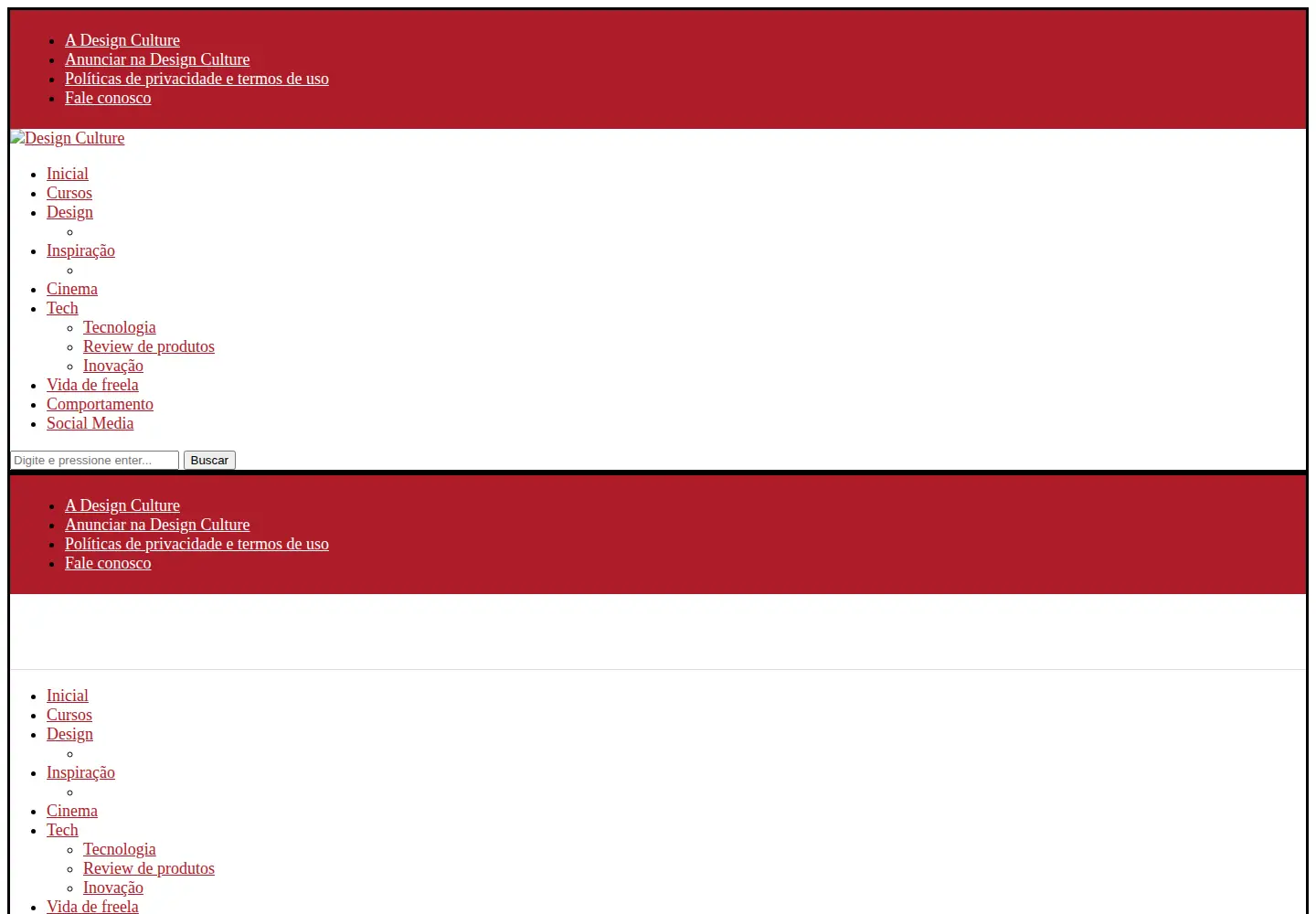 Screenshot of designculture.com.br