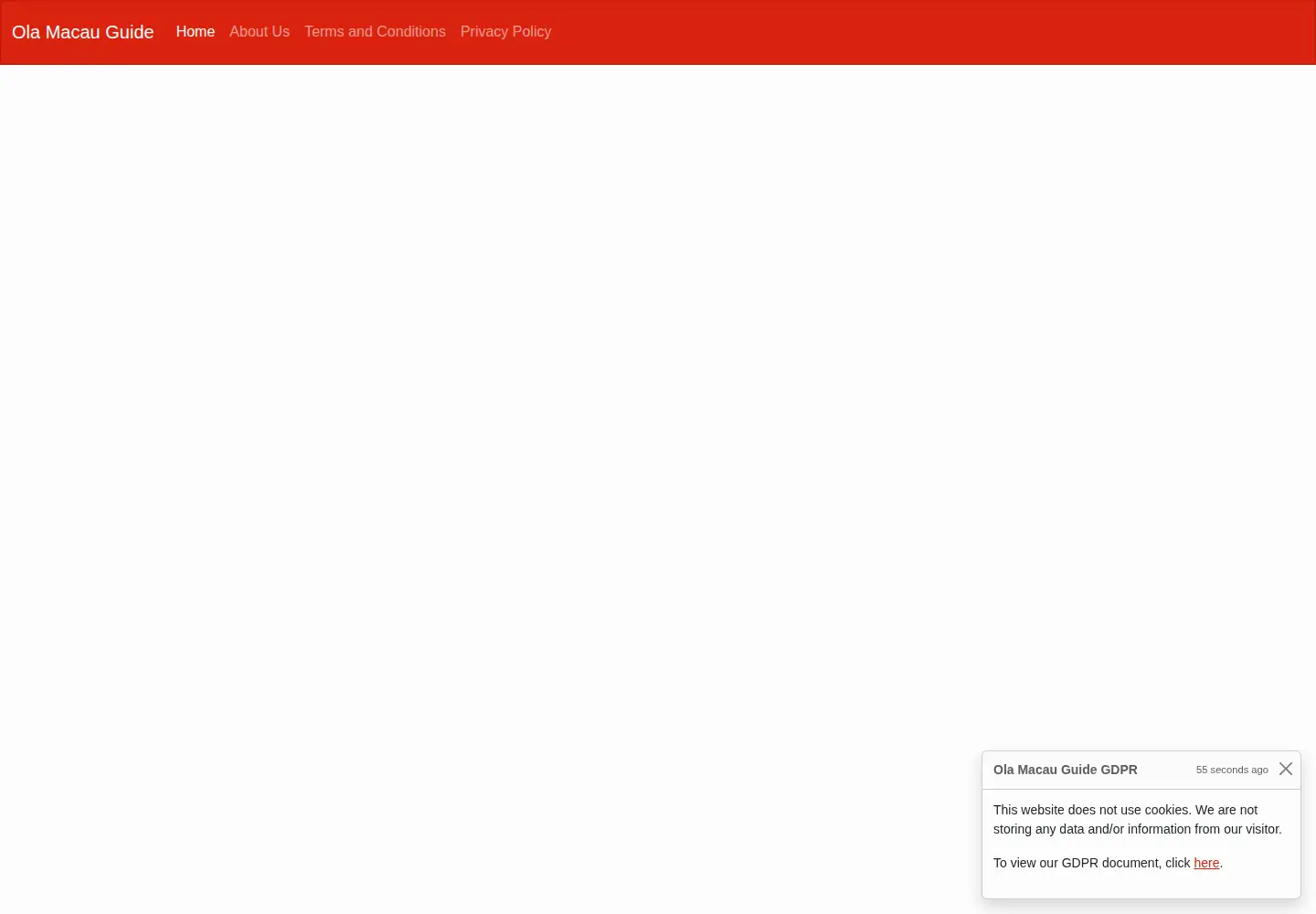 Screenshot of olamacauguide.com