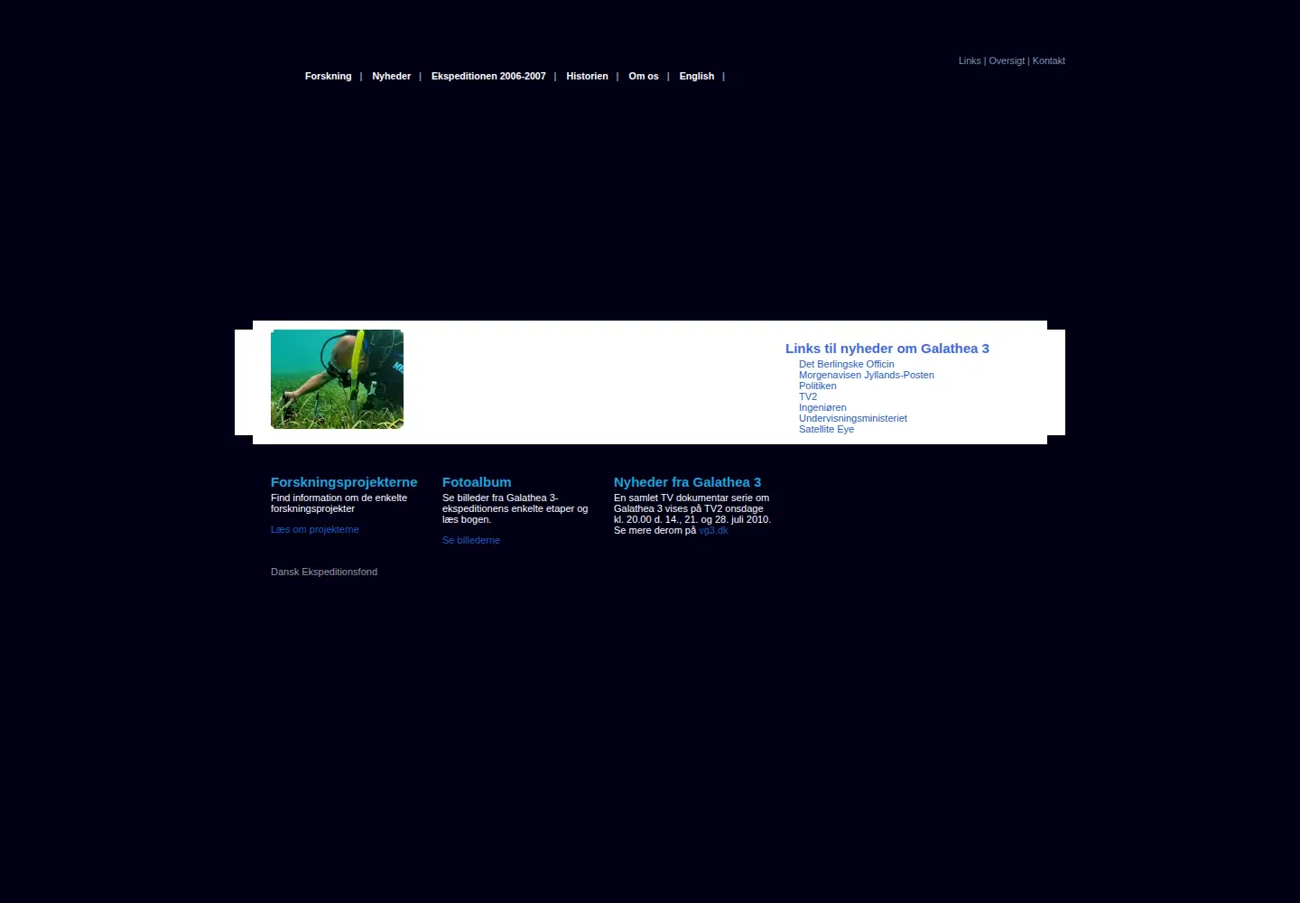 Screenshot of galathea3.dk