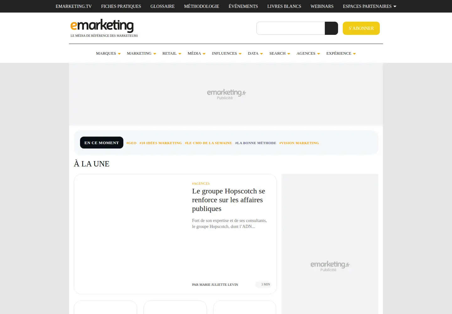 Screenshot of emarketing.fr