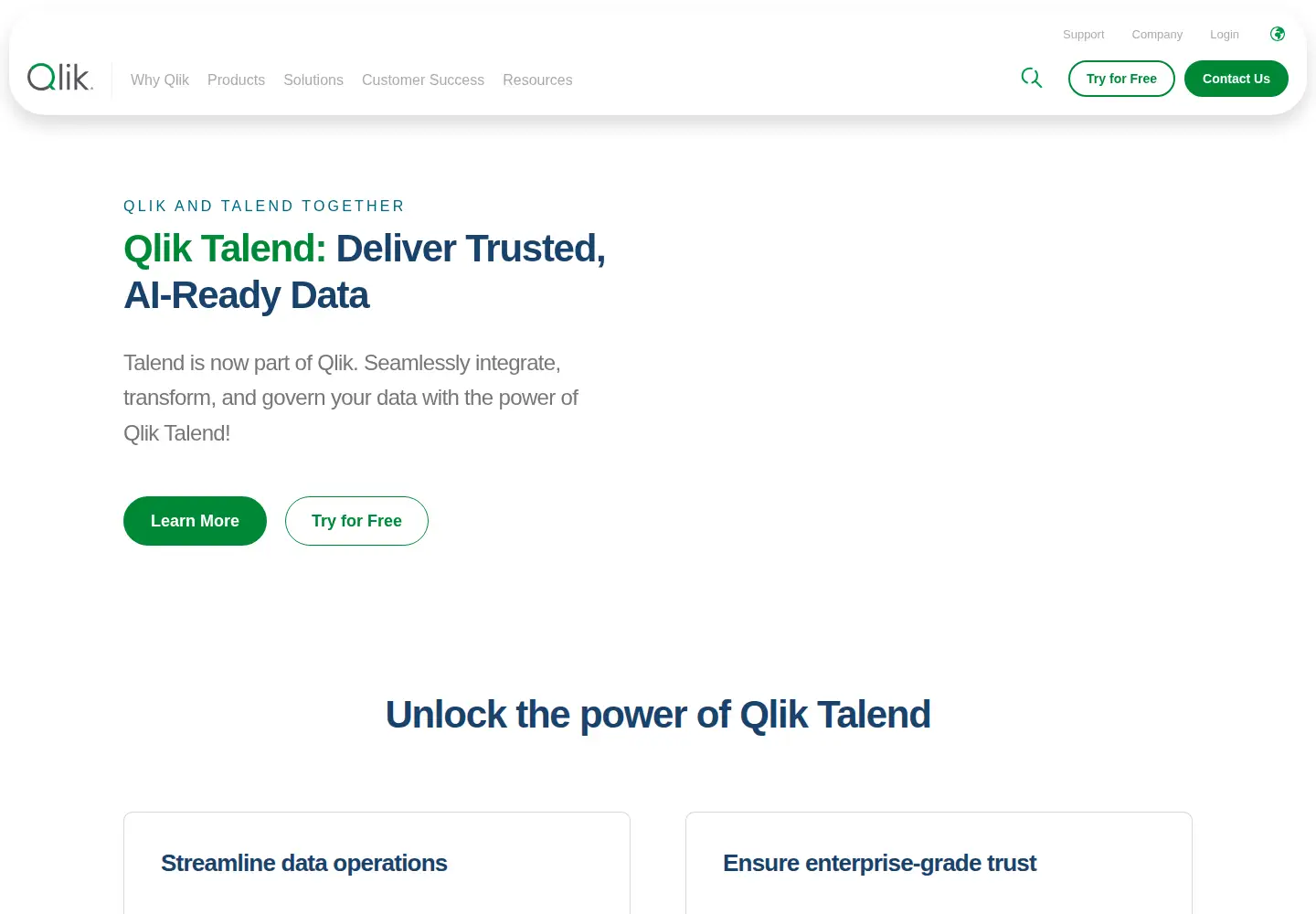 Screenshot of talend.com