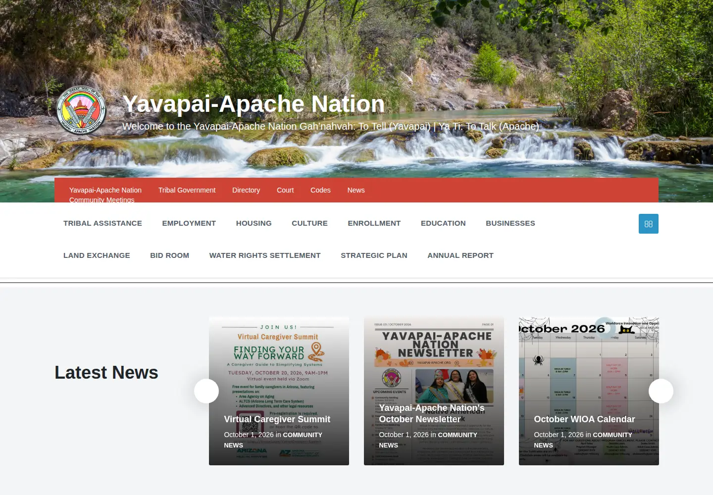 Screenshot of yavapai-apache.org