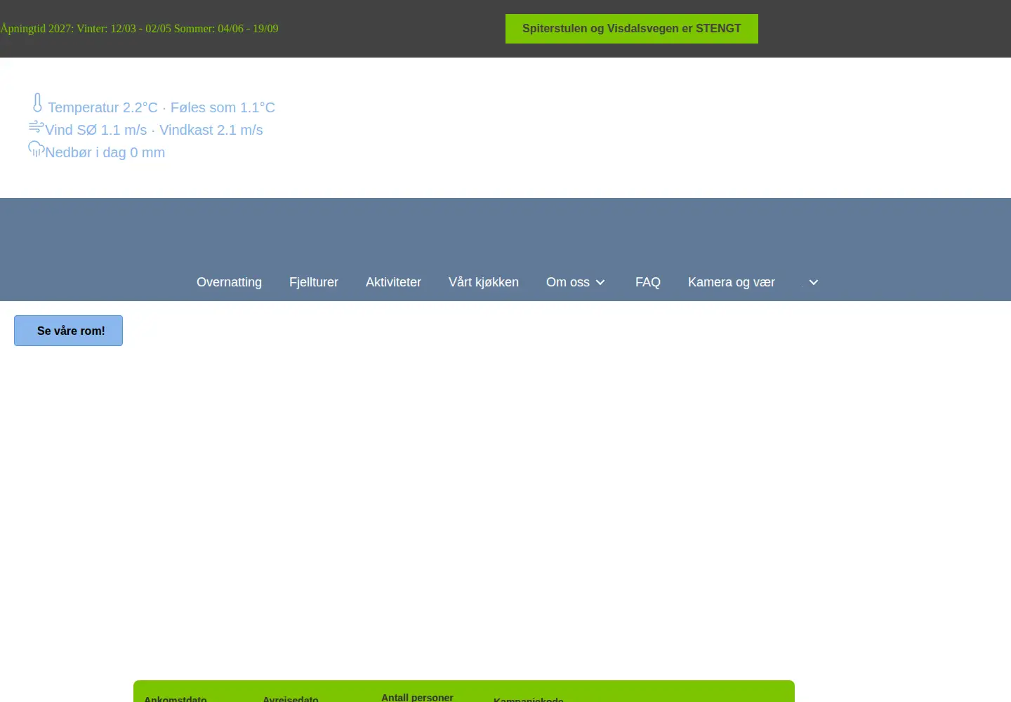 Screenshot of spiterstulen.no