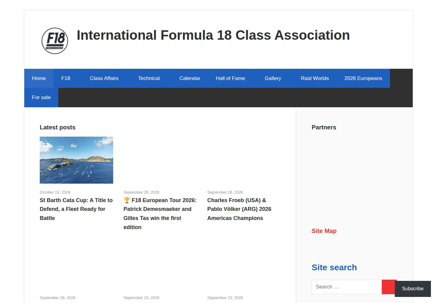 Screenshot of f18-international.org