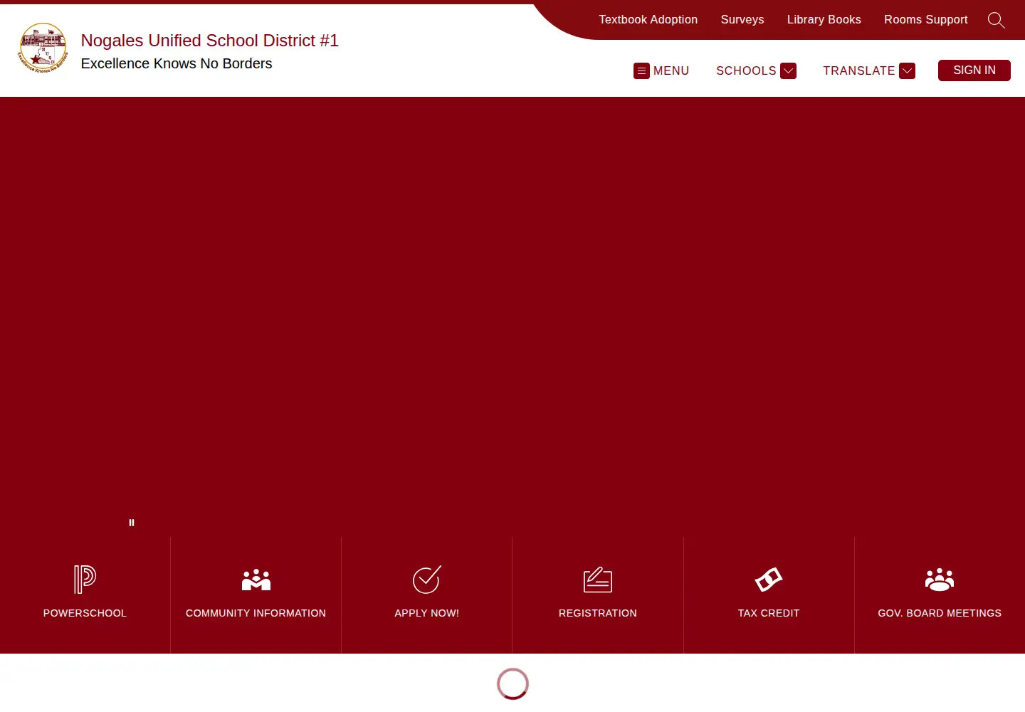 Screenshot of nusd.k12.az.us
