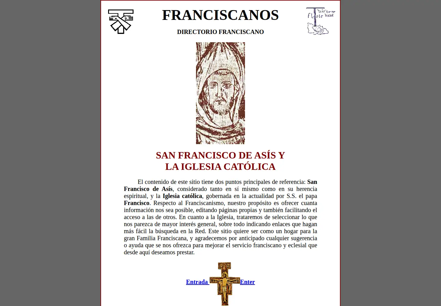 Screenshot of franciscanos.org