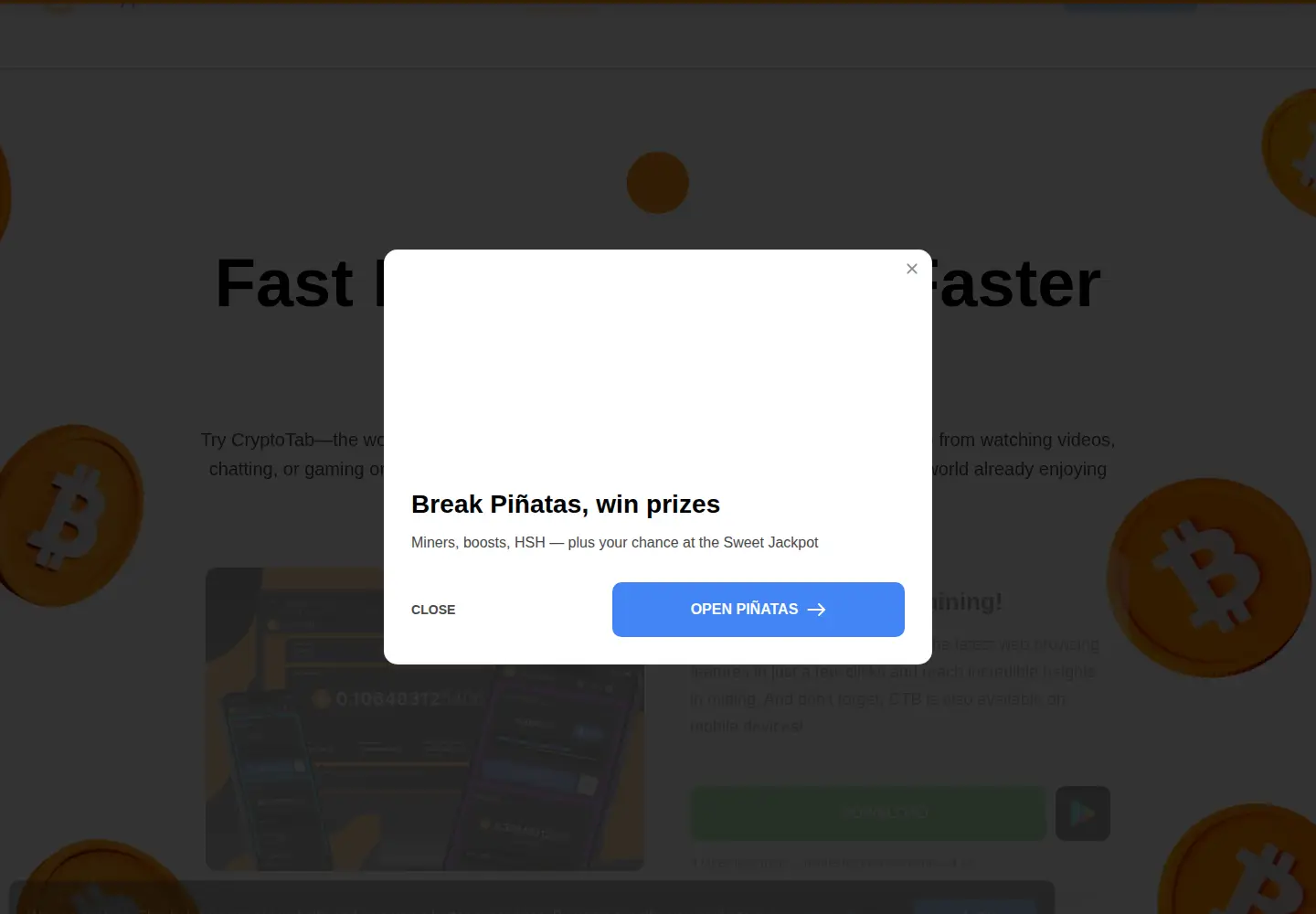 Captured homepage of cryptobrowser.site in the current scan