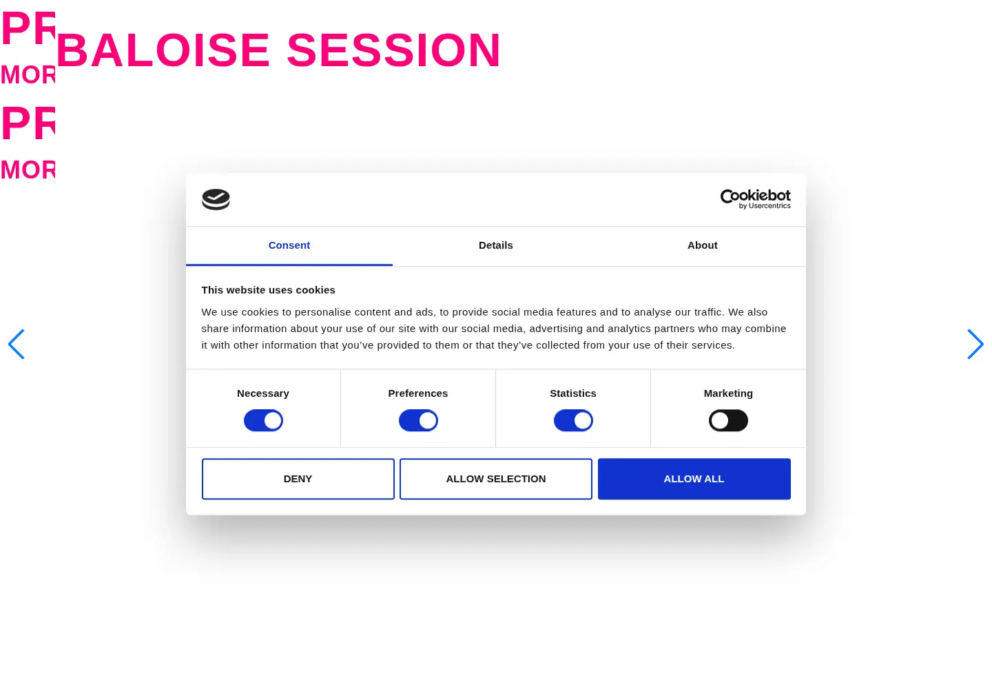Screenshot of baloisesession.ch