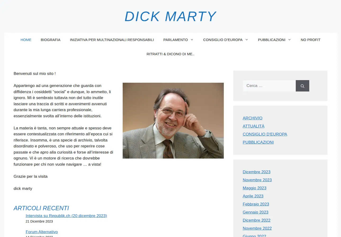 Screenshot of dickmarty.ch