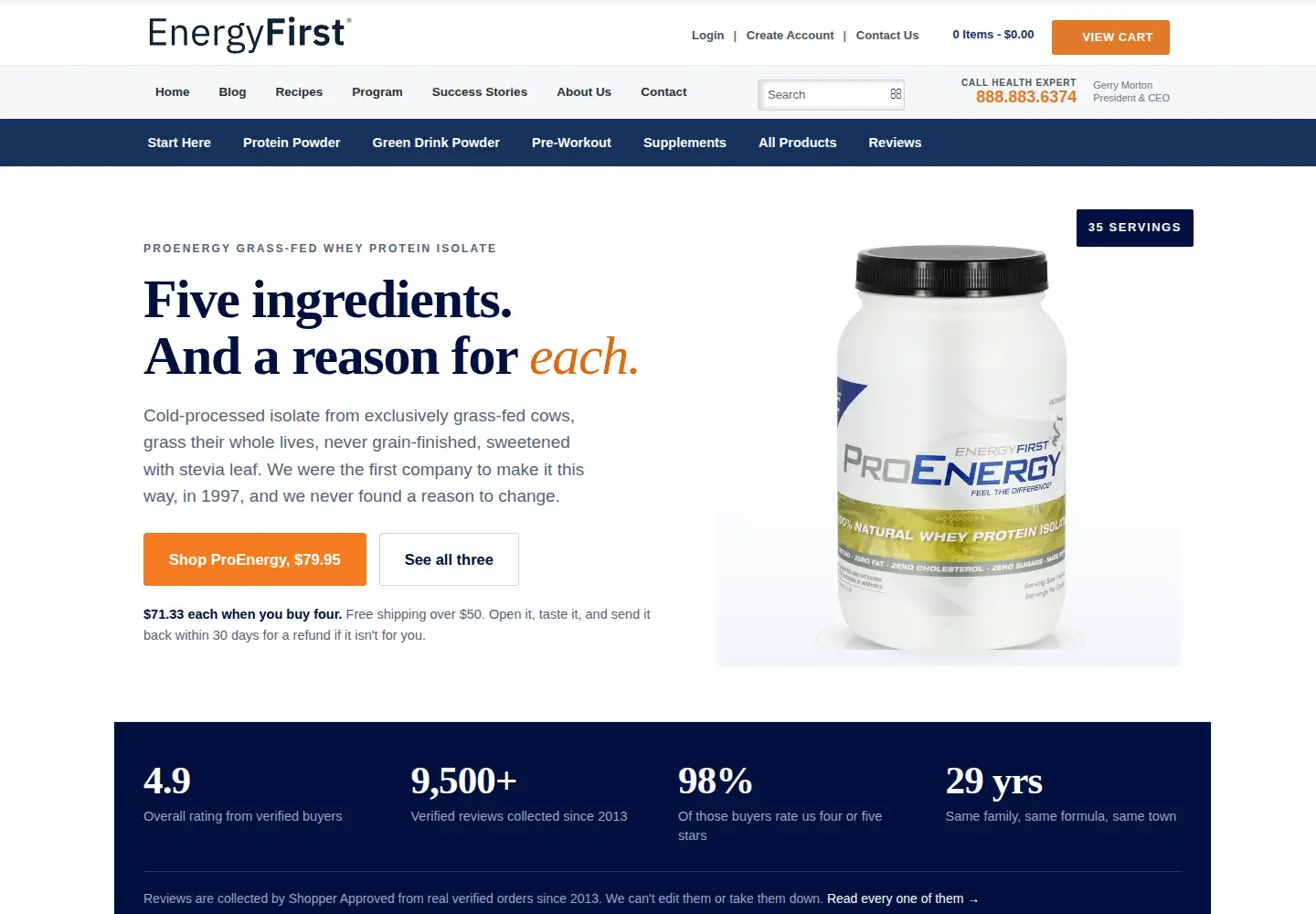 Captured homepage of energyfirst.com in the current scan