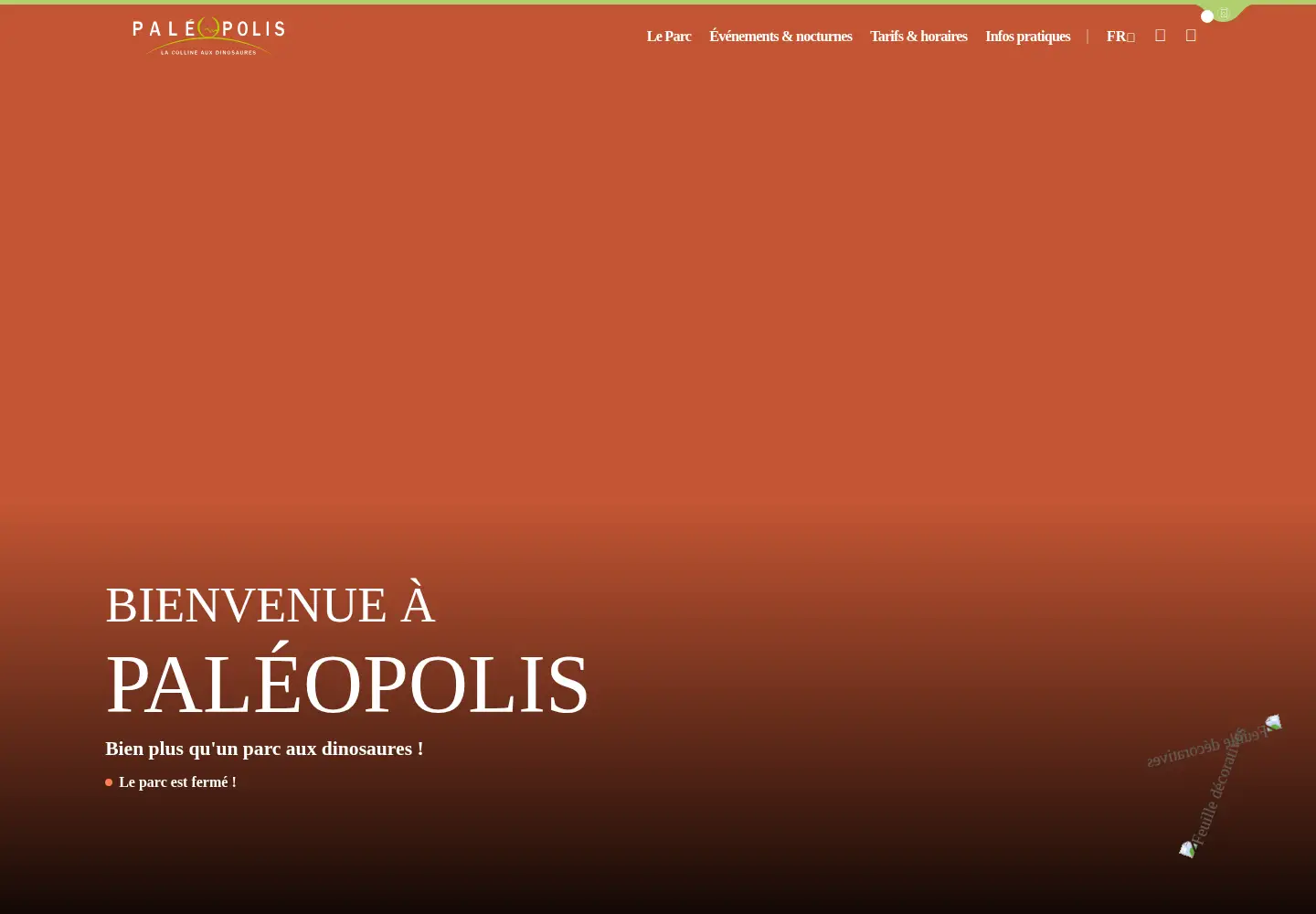 Screenshot of paleopolis-parc.com