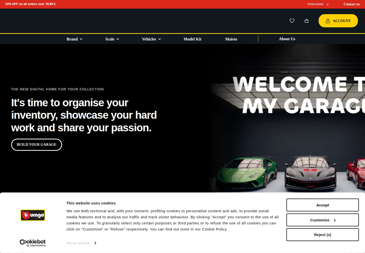 Screenshot of bburago.com