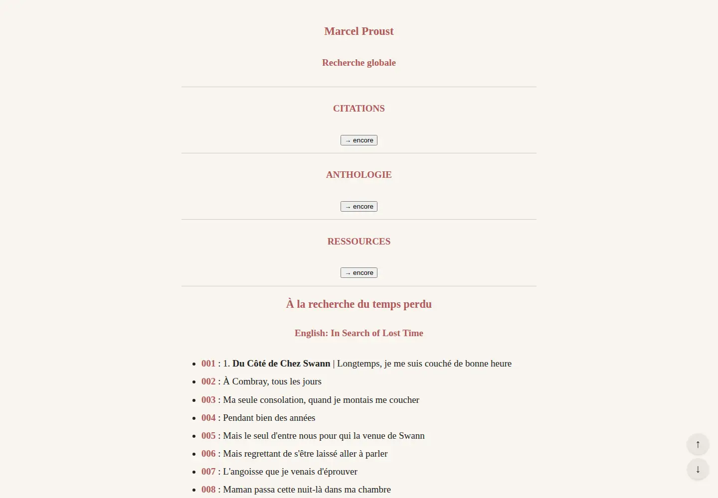Screenshot of marcel-proust.com
