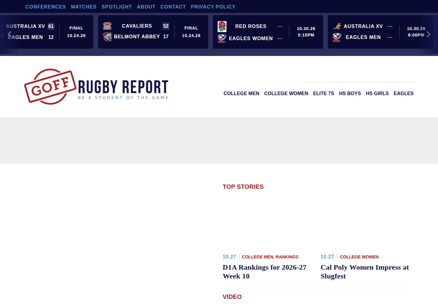 Screenshot of rugbymag.com