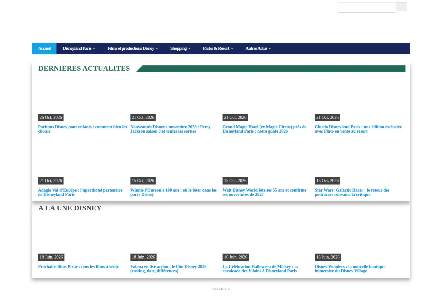Screenshot of radiodisneyclub.fr