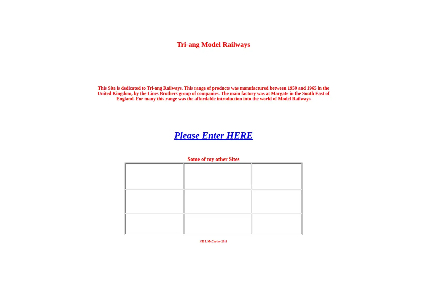 Screenshot of tri-ang.co.uk