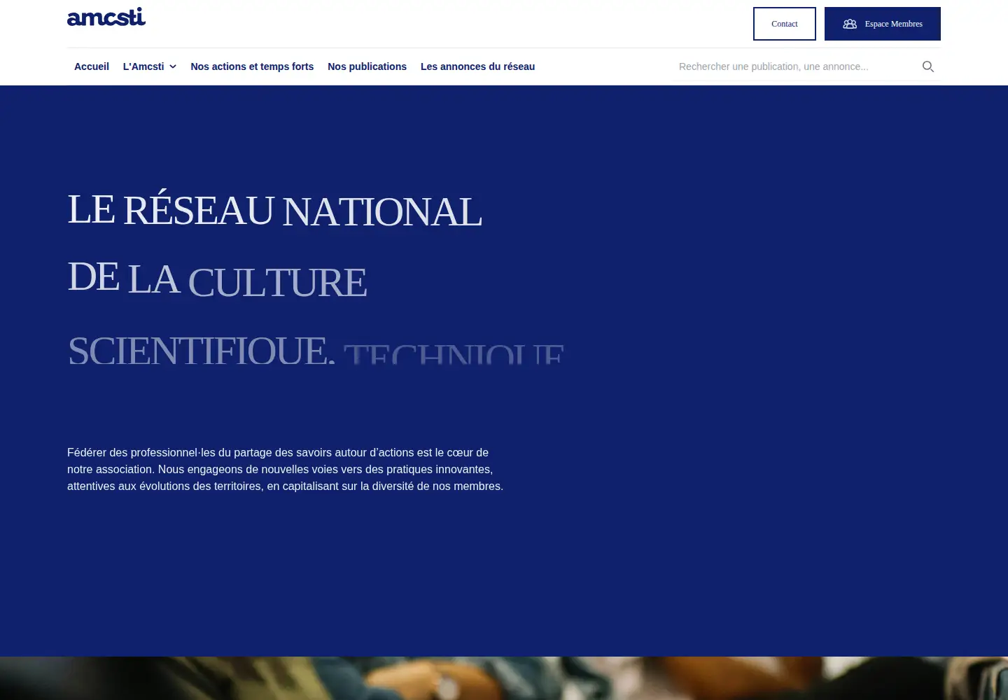 Captured homepage of amcsti.fr in the current scan