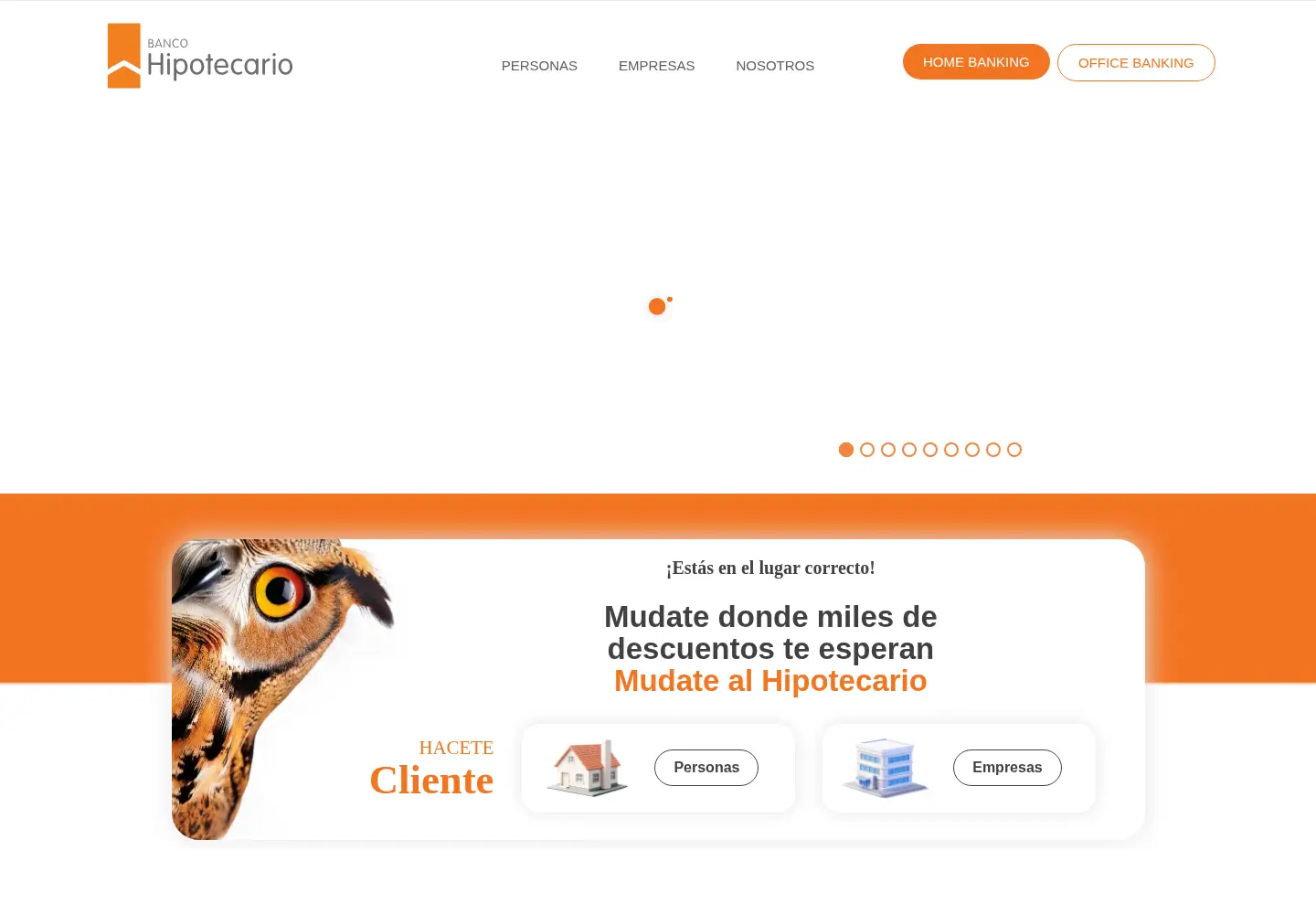 Screenshot of hipotecario.com.ar