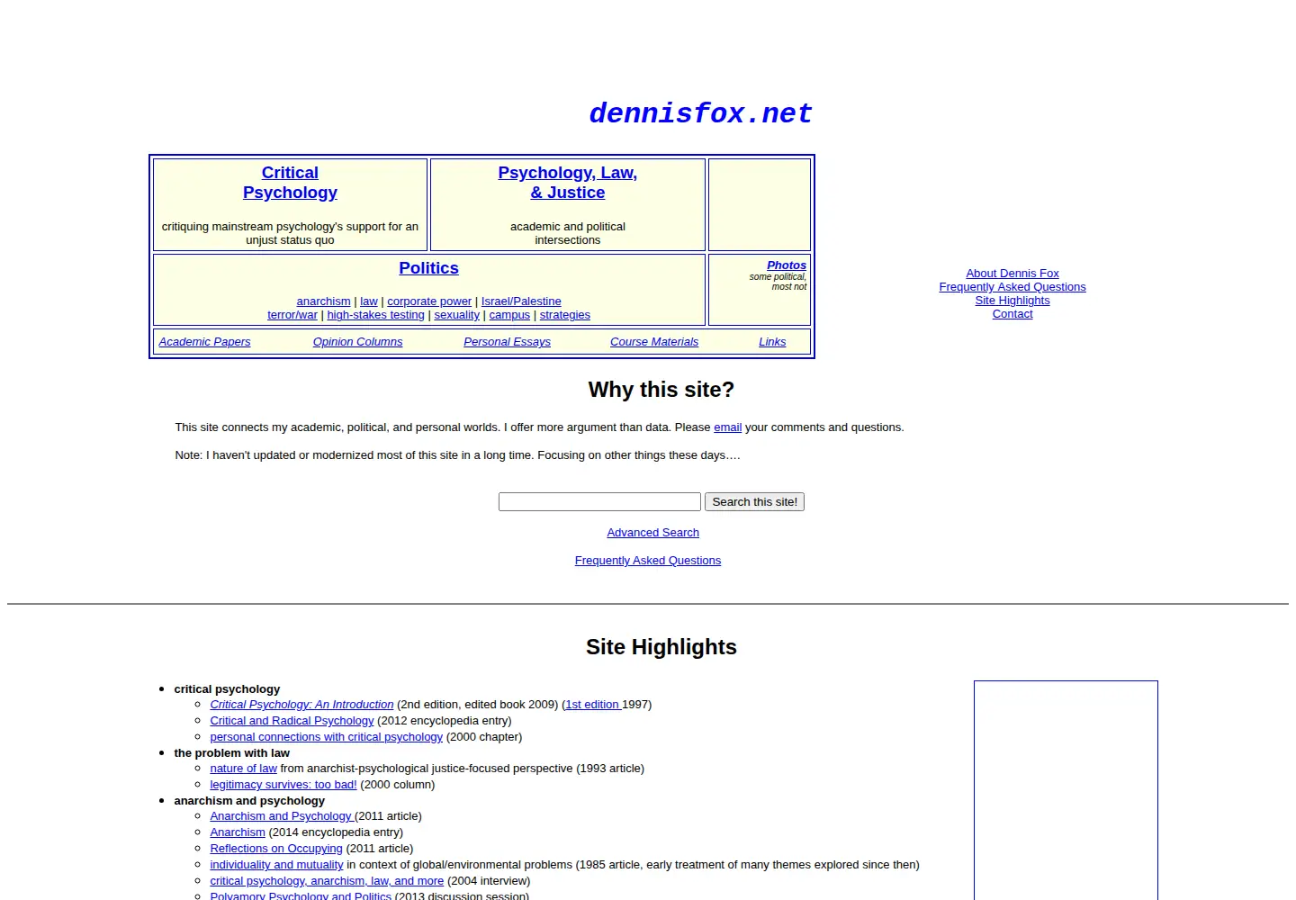Screenshot of dennisfox.net