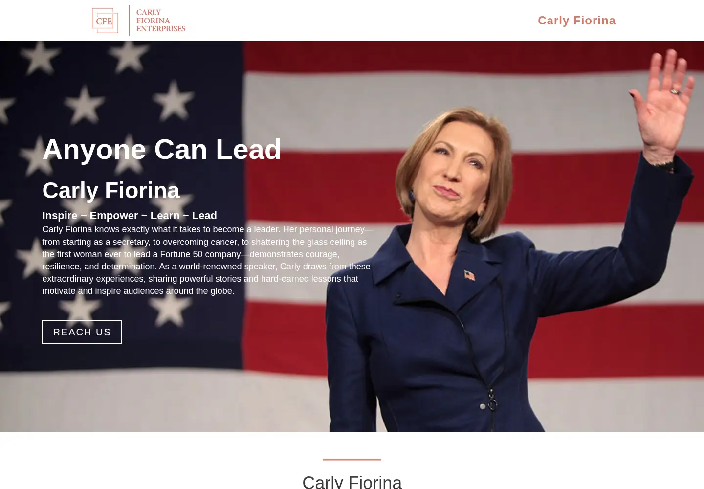 Screenshot of carlyfiorina.com